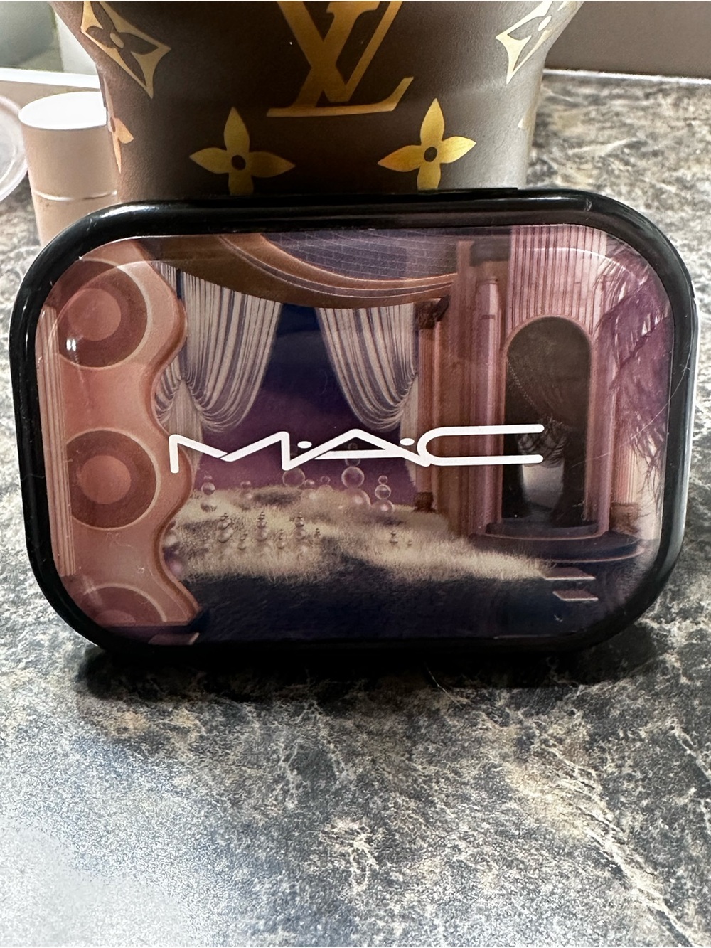 MAC Cosmetics Purple and Pink Decorative Eyeshadow Case